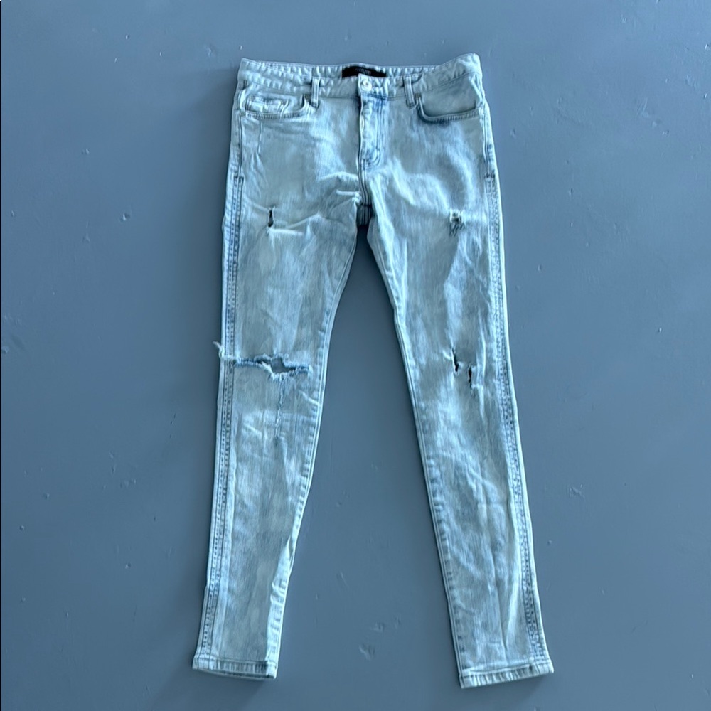Distressed Light Wash Jeans